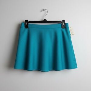 Aerie Ribbed Teal Mini Skirt XS/S NWT Stretch Pull On Flare Swimsuit coverup